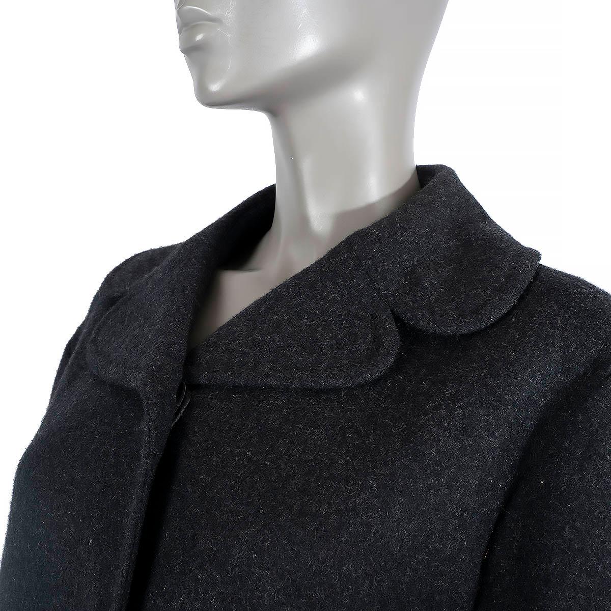 Women's DOLCE & GABBANAdark grey cashmere Coat Jacket 44 L For Sale