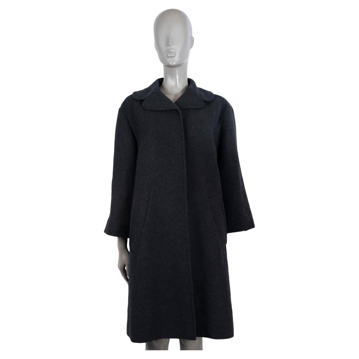 DOLCE & GABBANAdark grey cashmere Coat Jacket 44 L For Sale