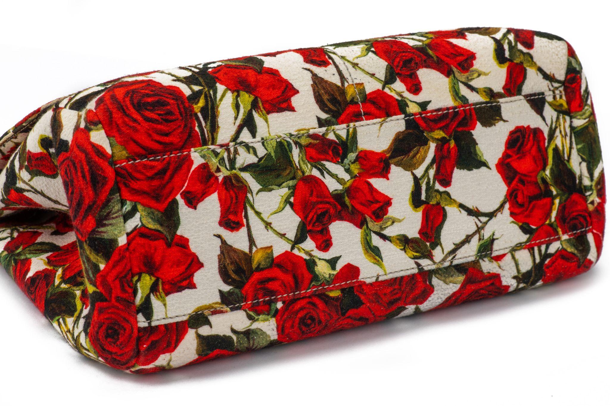 Dolce Large Red Roses Sicily Bag For Sale 7