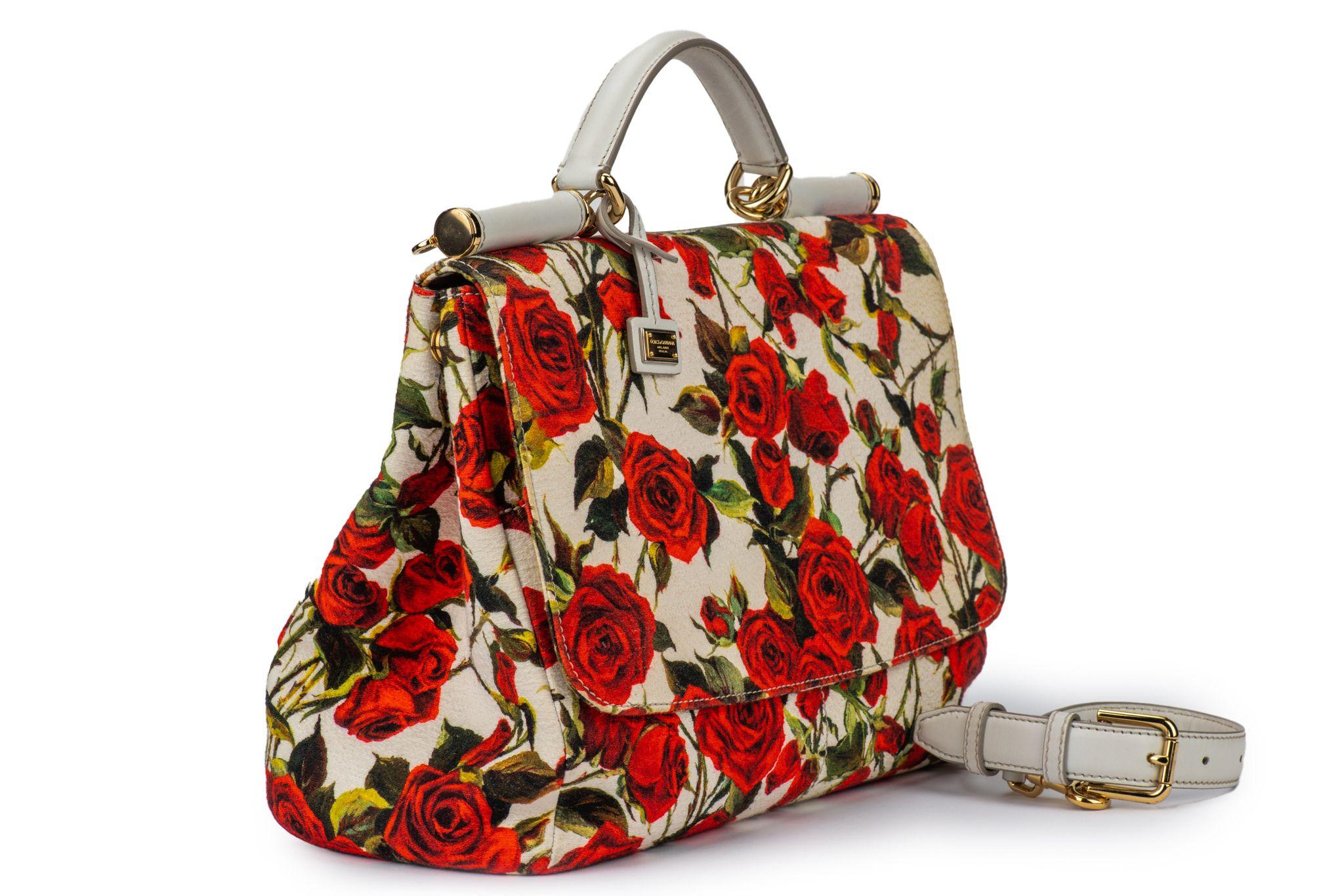 Dolce Large Red Roses Sicily Bag For Sale 8