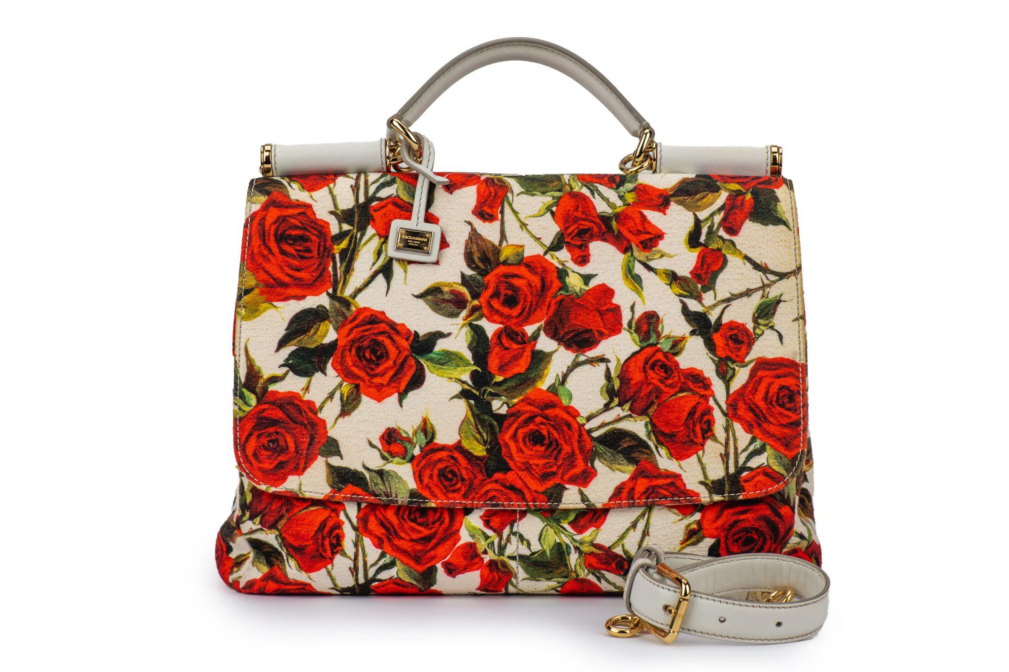 Dolce Large Red Roses Sicily Bag For Sale 4