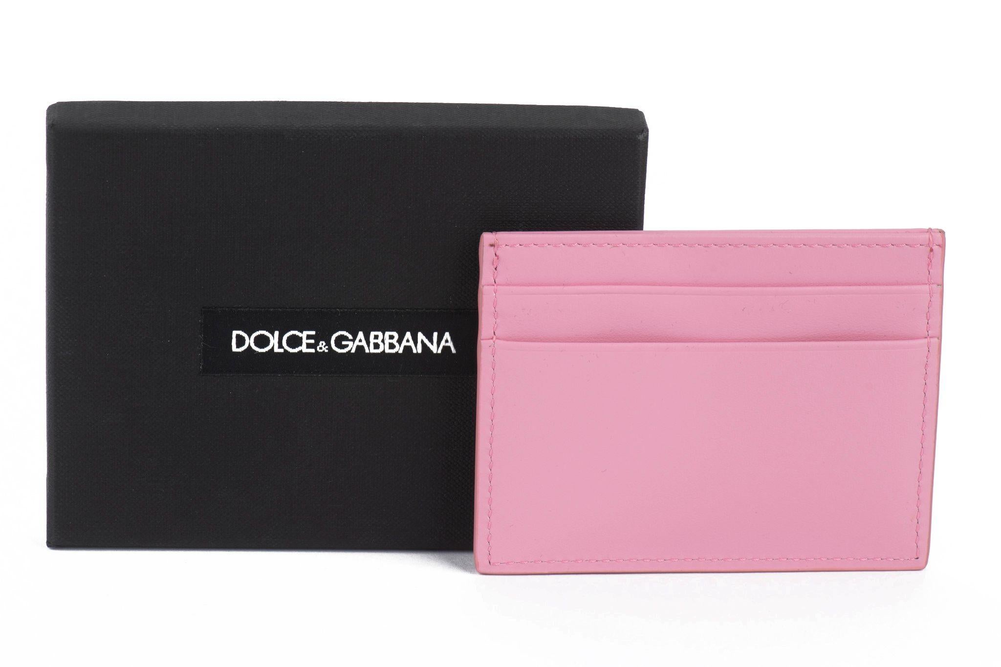 Women's Dolce New Pink Jeweled CC Wallet For Sale