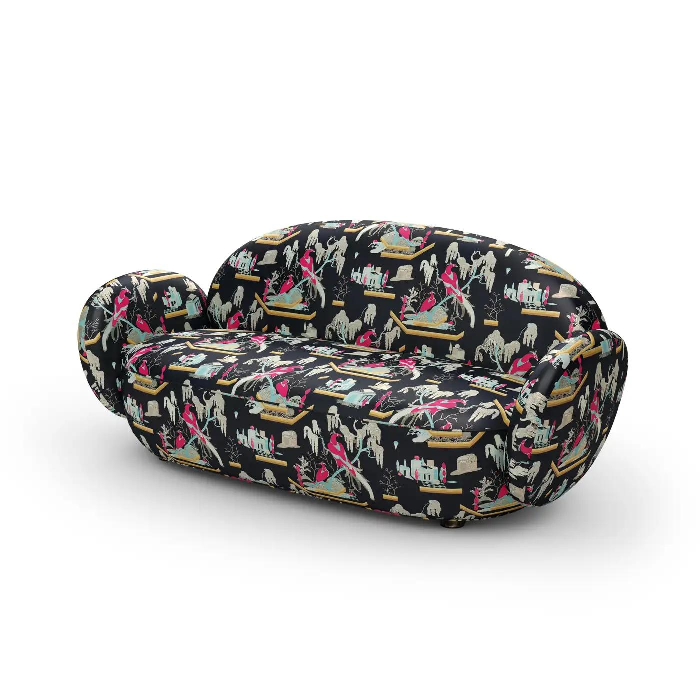Indian Dolce Sofa with Plush Dedar Fabric by Matteo Cibic For Sale