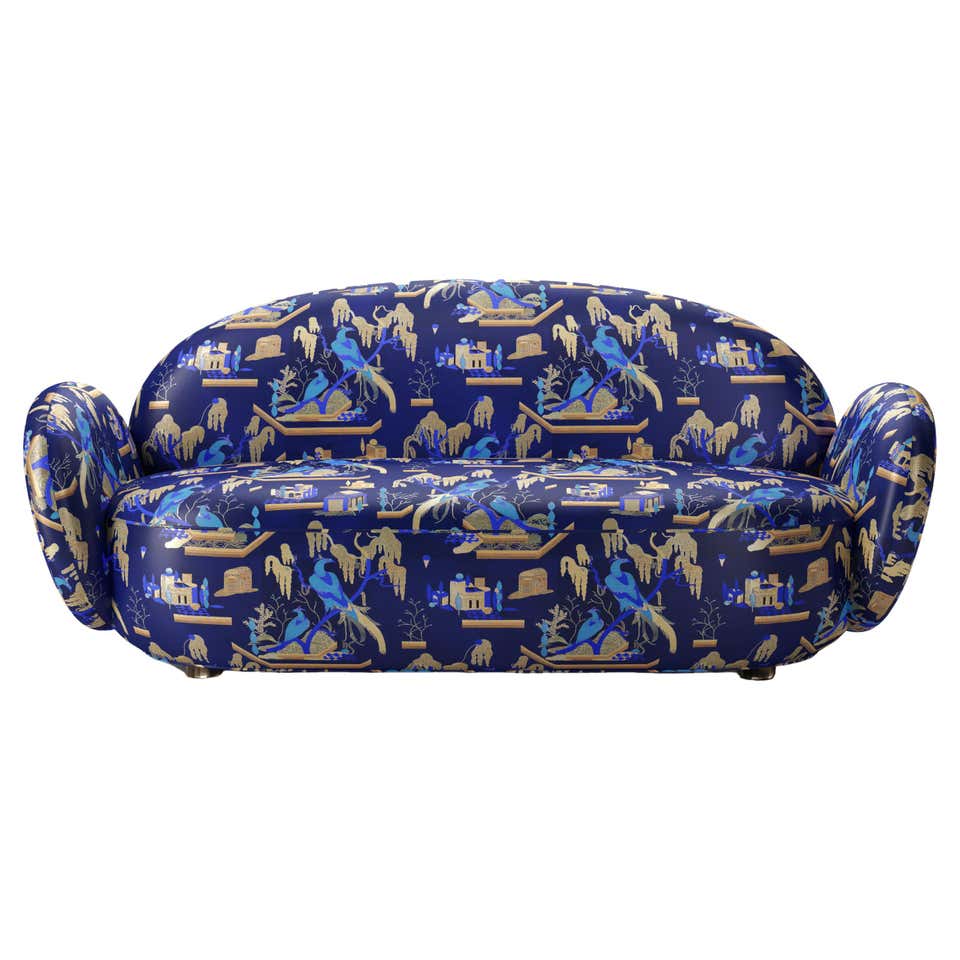 Schumacher Octavia Sisal Wallpaper in Peacock For Sale at 1stDibs