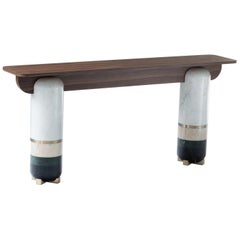 DOOQ Natural Marble Off-white, Green, Black, Brass, Walnut Dolce Vita console