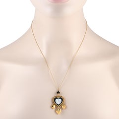 Dolce&Gabbana 18K Yellow Gold Sapphire and Black Jade Necklace