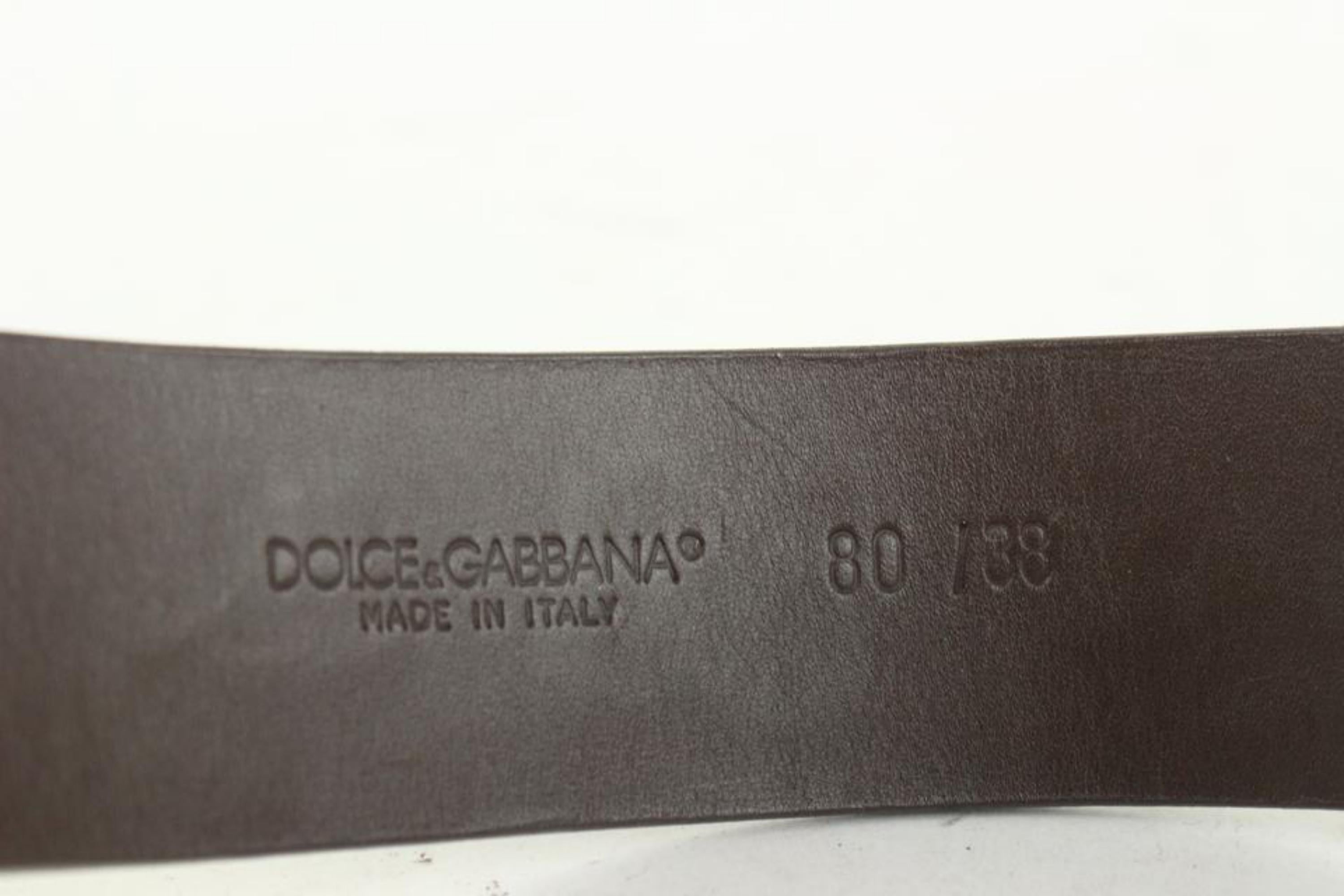 Dolce&Gabbana 80/38 Dark Brown Suede Waist Belt 1019dg12 For Sale 6