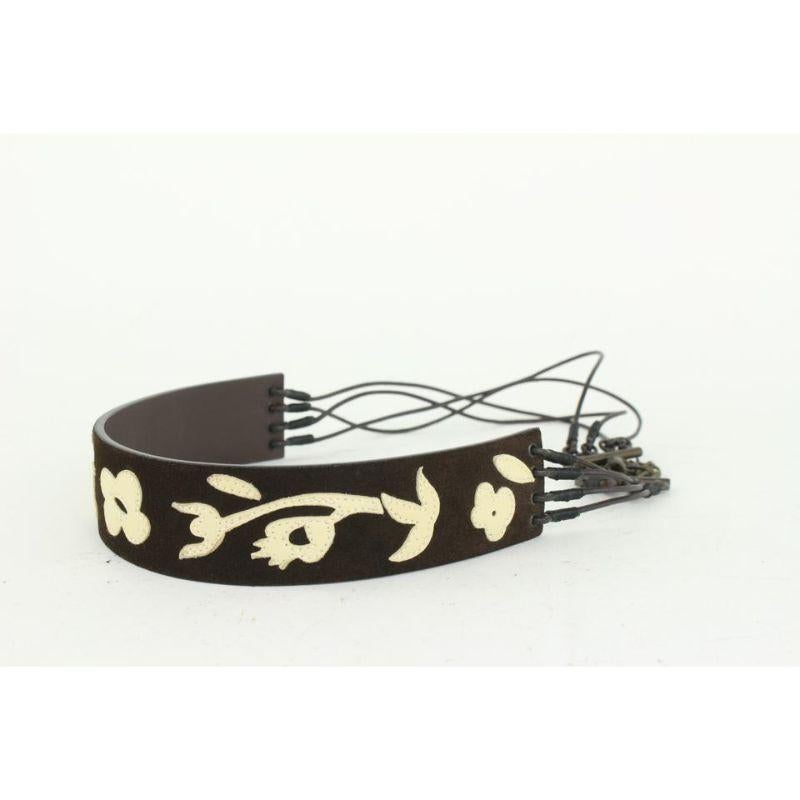 Black Dolce&Gabbana 80/38 Dark Brown Suede Waist Belt 1019dg12 For Sale