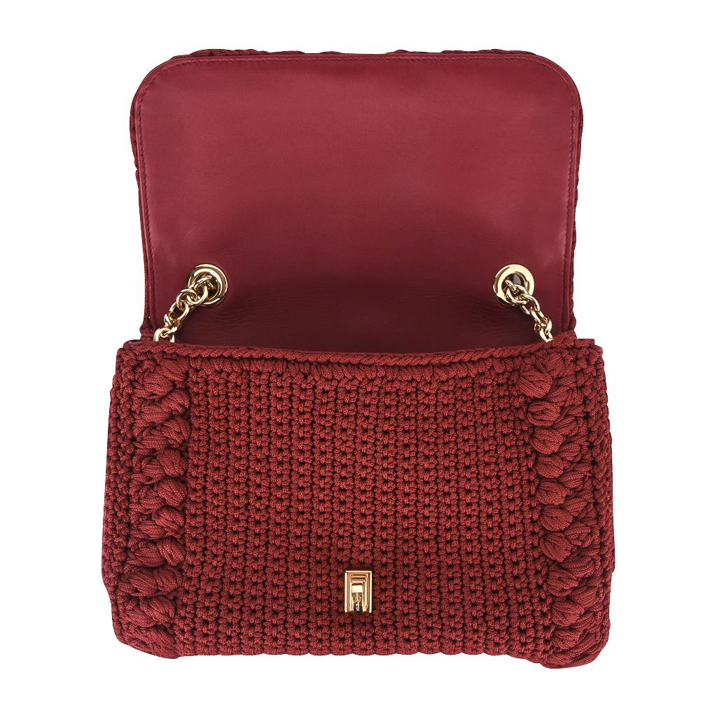 Dolce&Gabbana Bag Jewel Toned Lush Crochet Snakeskin Handle For Sale 4