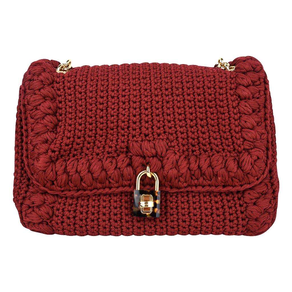 Dolce&Gabbana Bag Jewel Toned Lush Crochet Snakeskin Handle