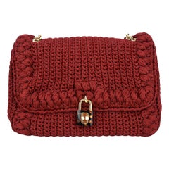 Sac Dolce&Gabbana en peau de serpent crochetée luxueuse avec poignée en forme de bijou