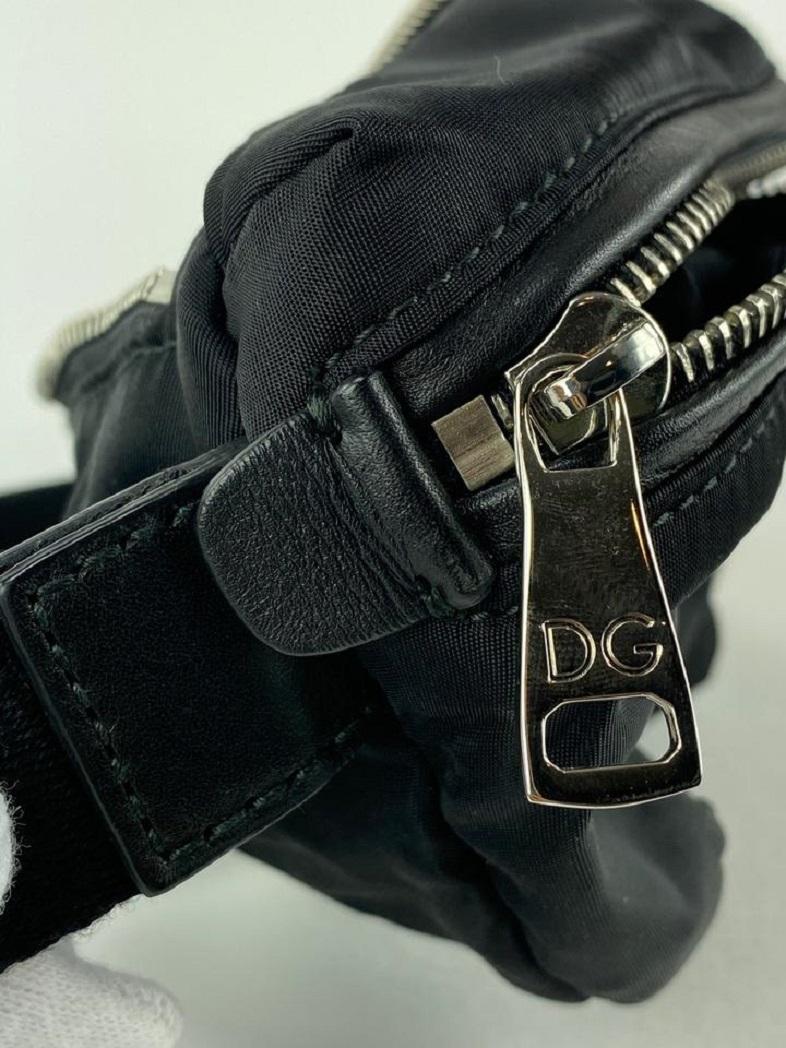 Dolce&Gabbana Black Fanny Pack Waist Pouch Belt Bag  861929 For Sale 4