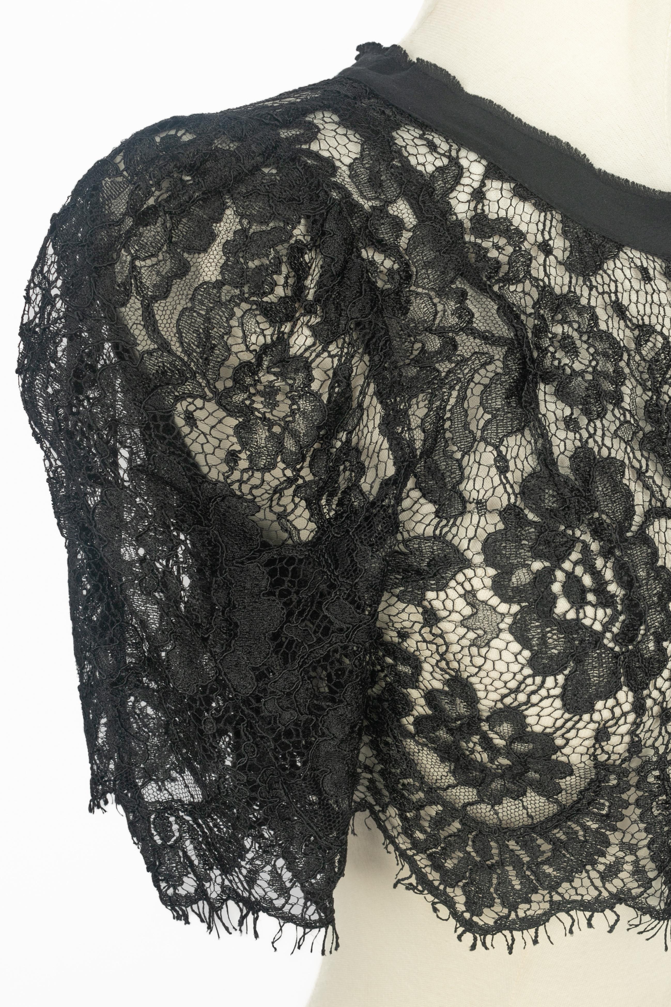 Dolce & Gabbana top in pizzo nero In condizioni ottime in vendita a SAINT-OUEN-SUR-SEINE, FR