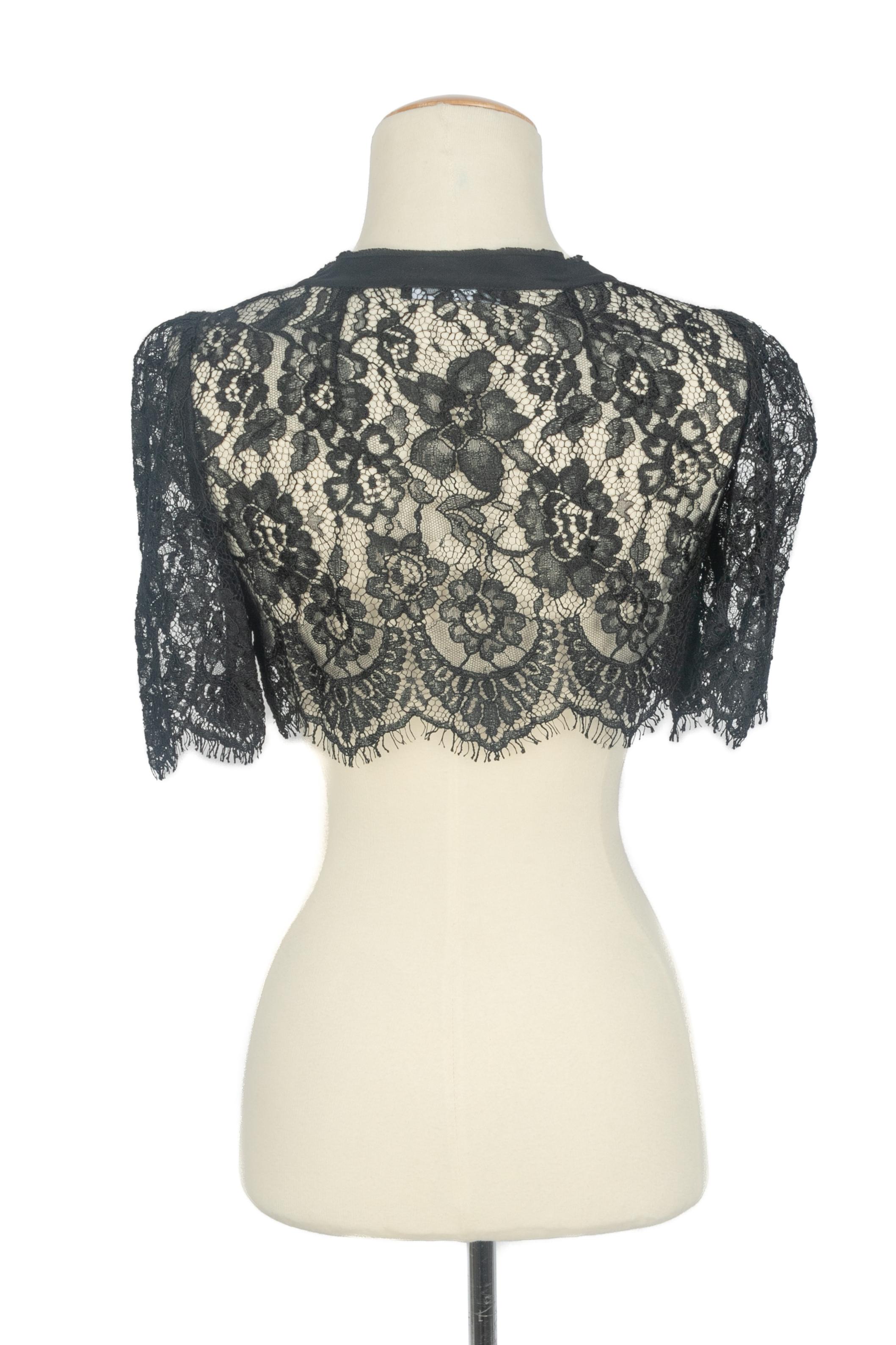 Dolce & Gabbana top in pizzo nero in vendita 1