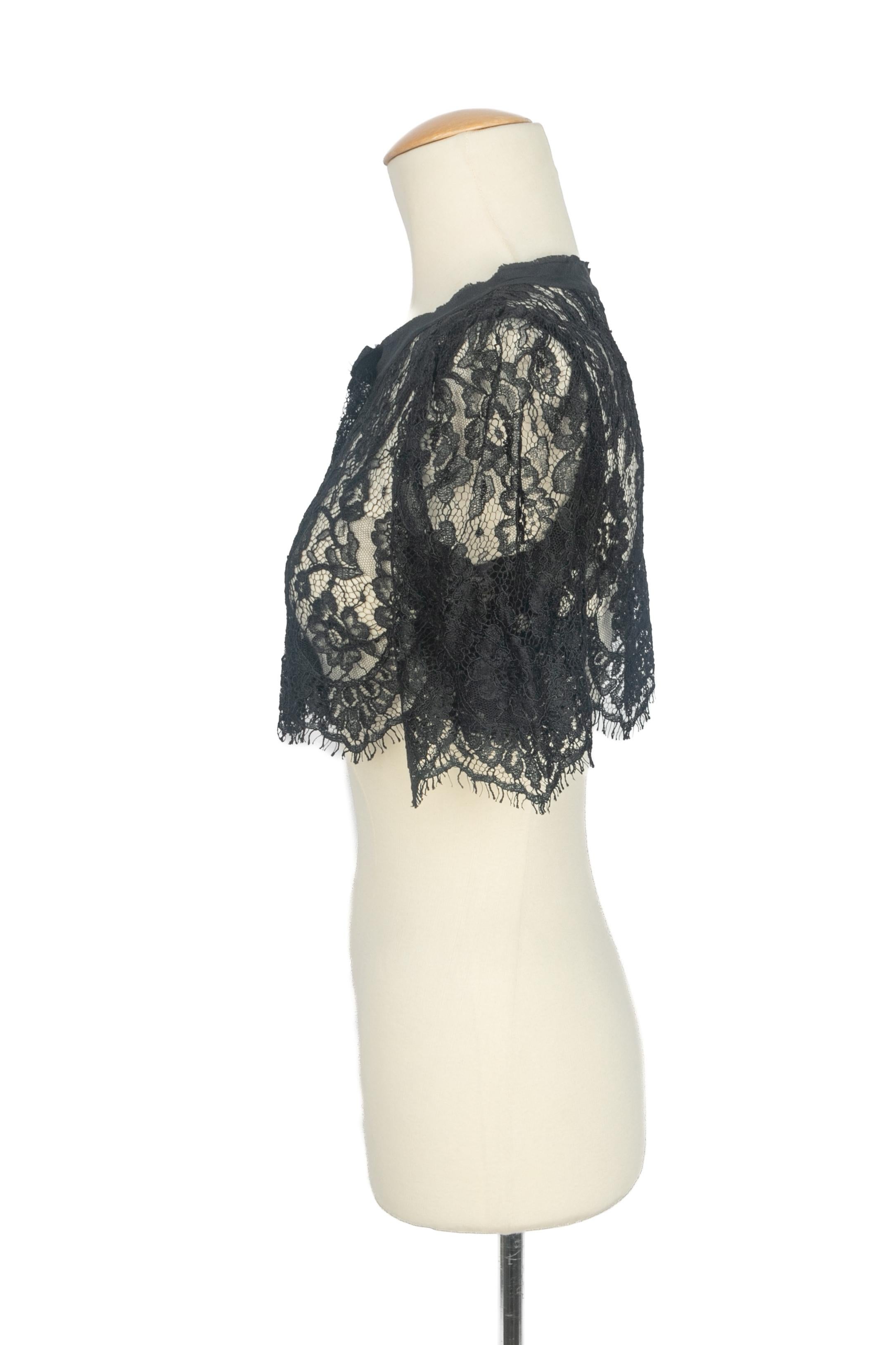 Dolce & Gabbana top in pizzo nero in vendita 2