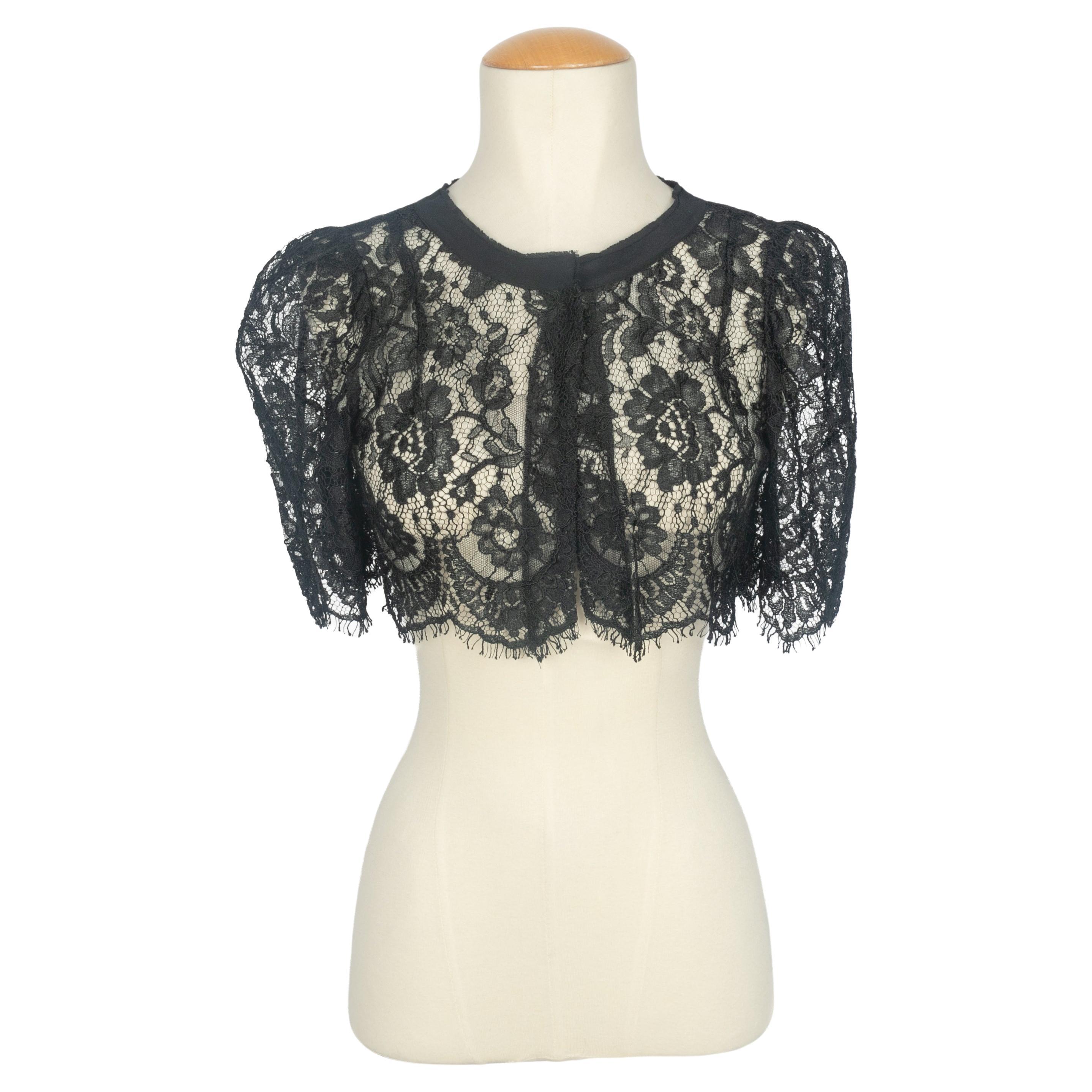 Dolce & Gabbana top in pizzo nero