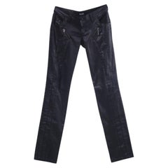 Dolce&Gabbana Black Leather Biker Pants With Zip Details - '00s