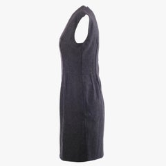 Dolce&Gabbana Black Tailored Sheath Dress with Leopard Print Details -'00s