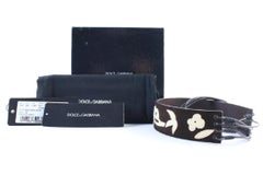 Dolce&Gabbana Brown Floral Suede Waist 13mr0226 Belt