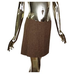 Dolce&Gabbana brauner melierter Wollminirock NWT