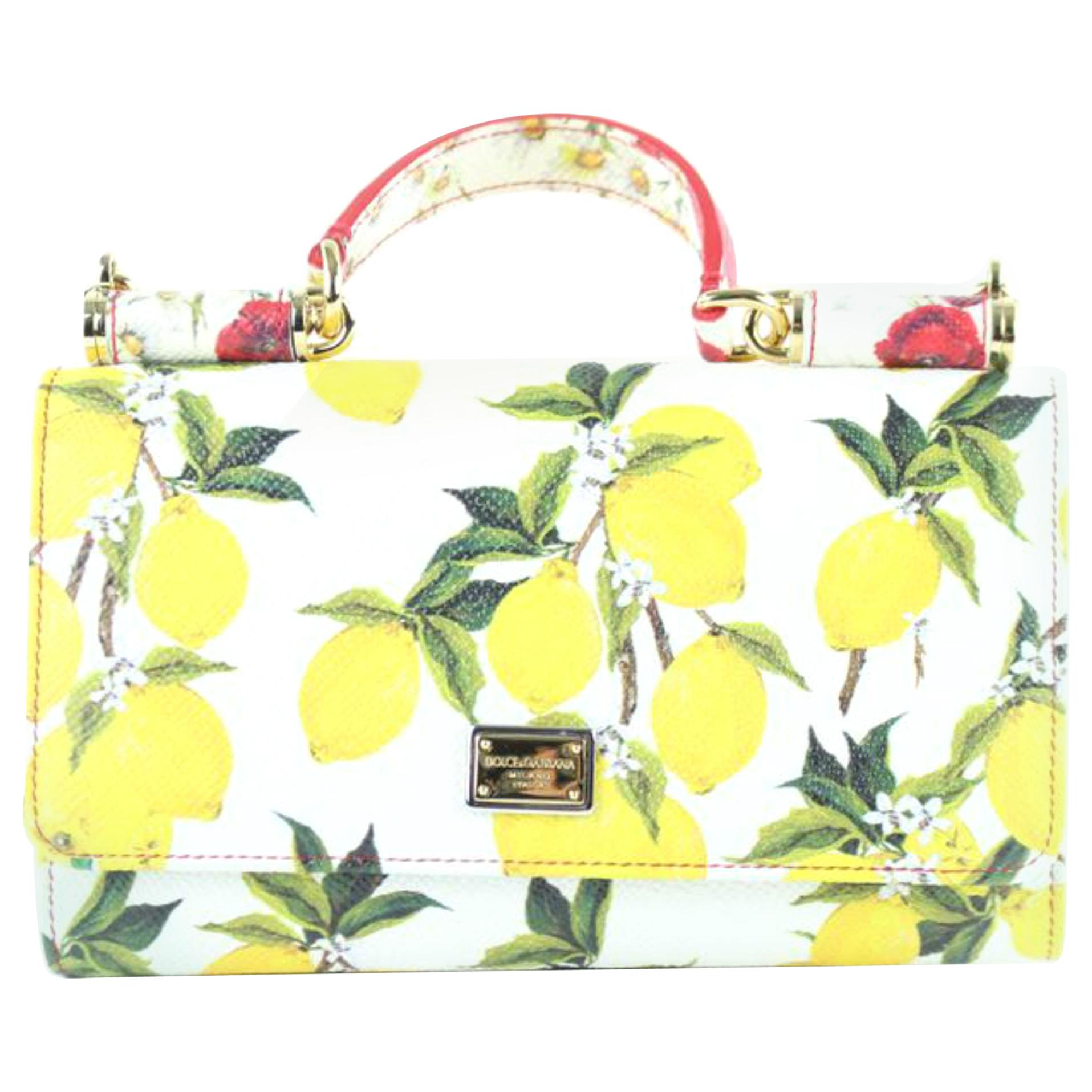 Dolce&Gabbana Chain Bag Lemon Motif Mini Sicily Von Phone 14me0110 Satchel For Sale