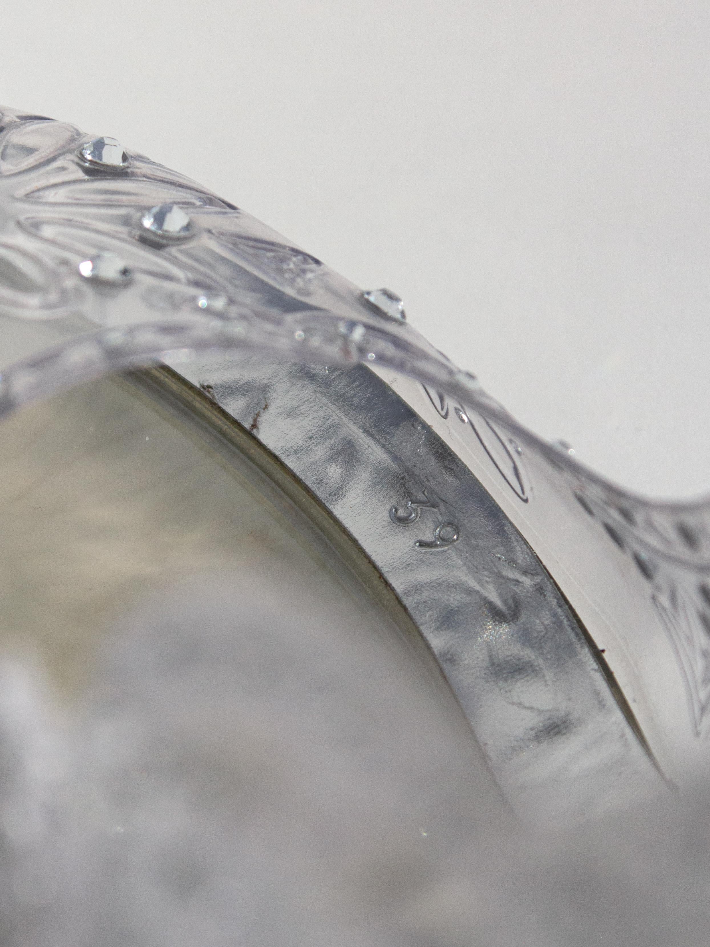 Dolce&Gabbana Cinderella Glass Slippers Clear Transparent Swarovski Shoes 39 5