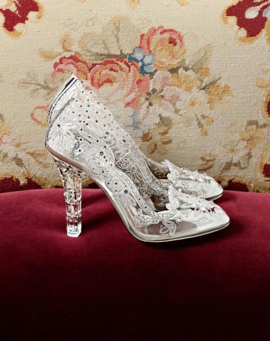 Dolce&Gabbana Cinderella Glass Slippers Clear Transparent Swarovski Shoes 39 7
