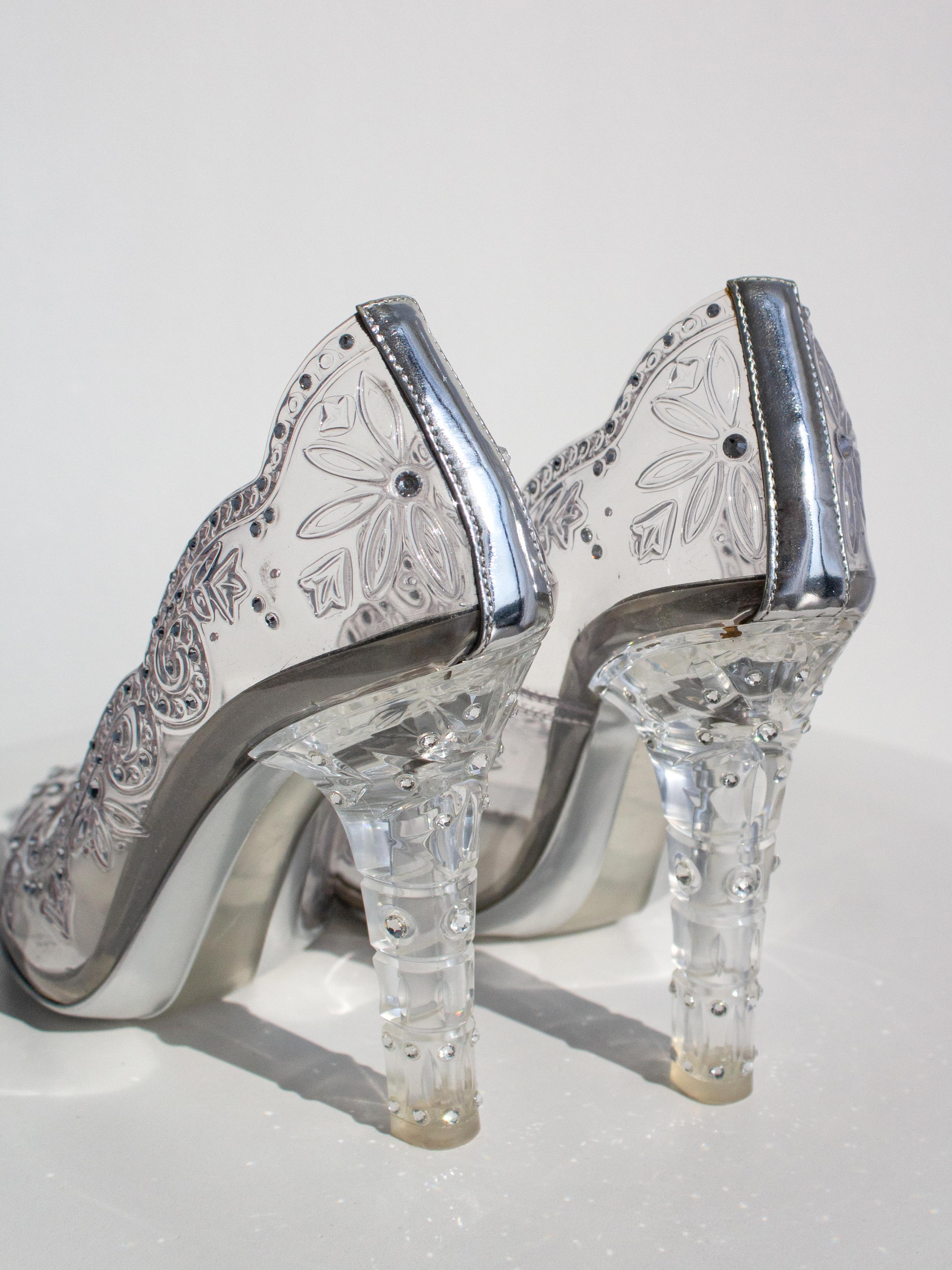 Dolce&Gabbana Cinderella Glass Slippers Clear Transparent Swarovski Shoes 39 2