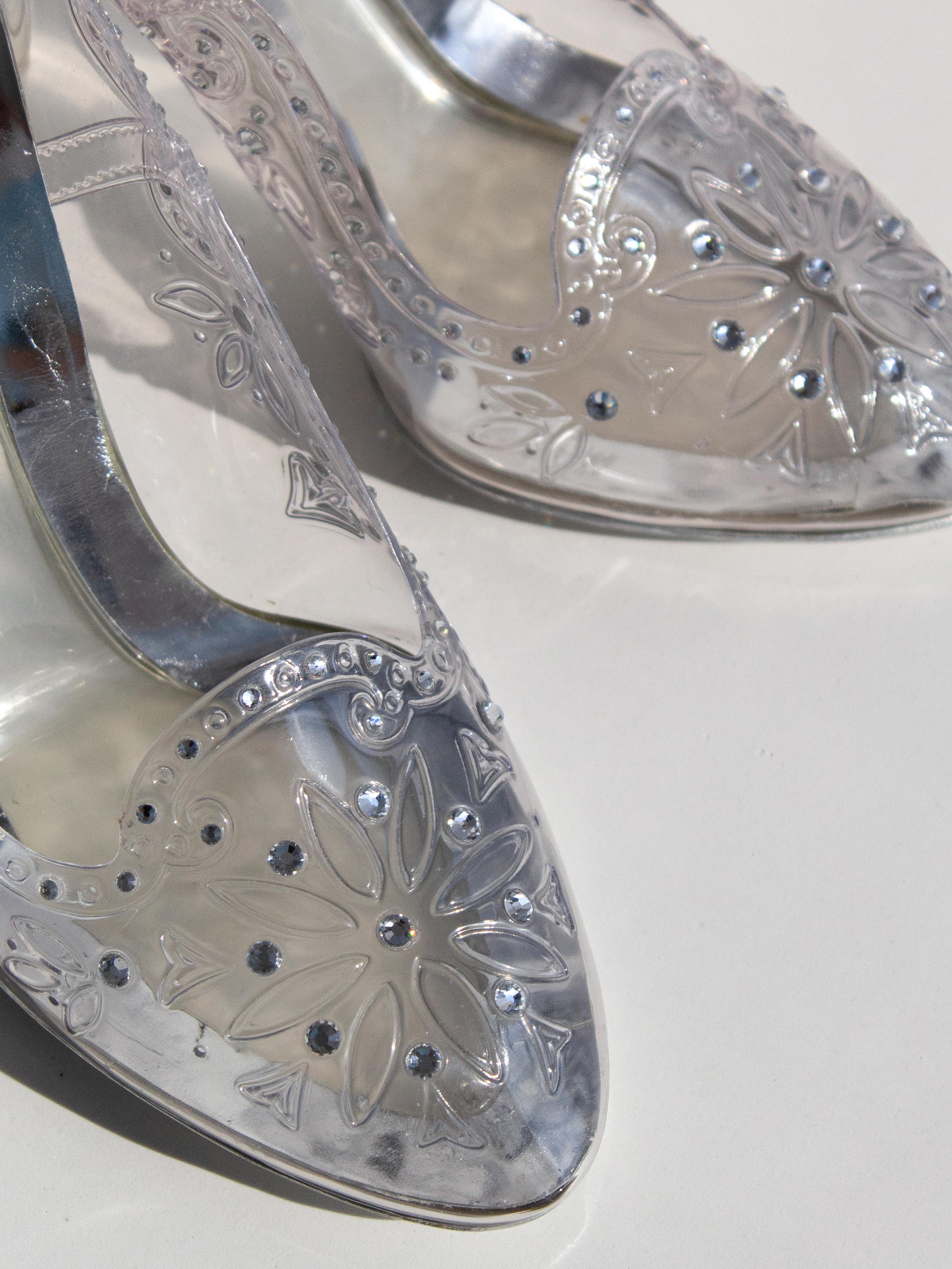 Dolce&Gabbana Cinderella Glass Slippers Clear Transparent Swarovski Shoes 39 4