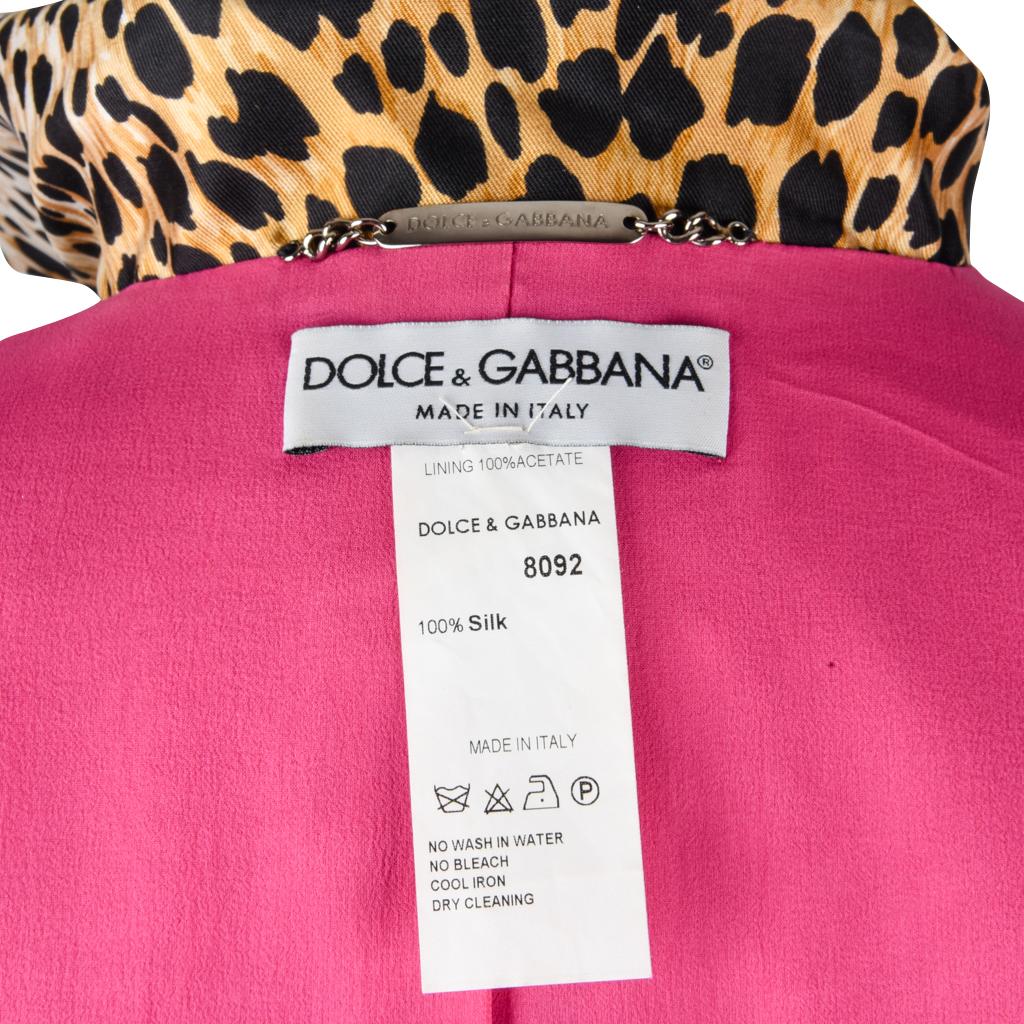 Dolce&Gabbana Coat Cheetah Print Spring Jacket 40 / 6 Mint 5