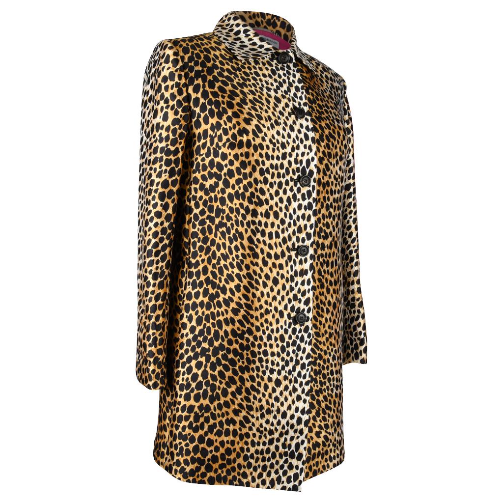 Black Dolce&Gabbana Coat Cheetah Print Spring Jacket 40 / 6 Mint
