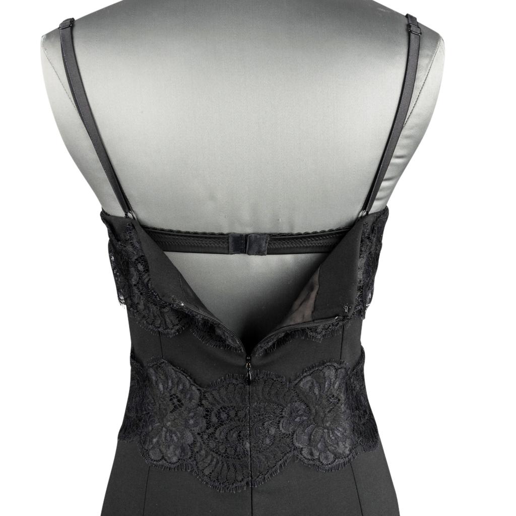 Dolce&Gabbana Cocktail / Dinner Sheath Dress Black w/ Lace Built in Bra 40 / 6 For Sale 6