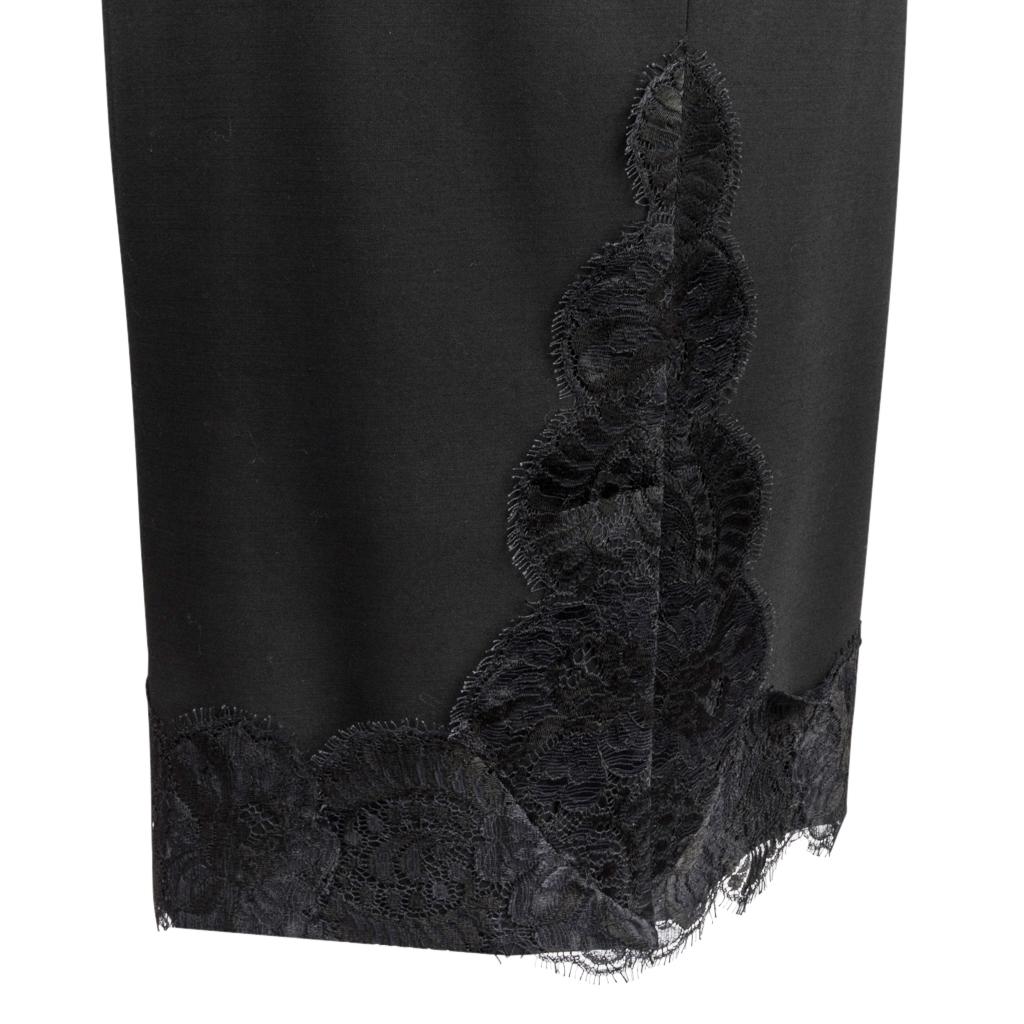 Dolce&Gabbana Cocktail / Dinner Sheath Dress Black w/ Lace Built in Bra 40 / 6 For Sale 1