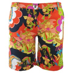 DOLCE&GABBANA – Colorful Low Rise Bermuda Shorts with Floral Print  Size S