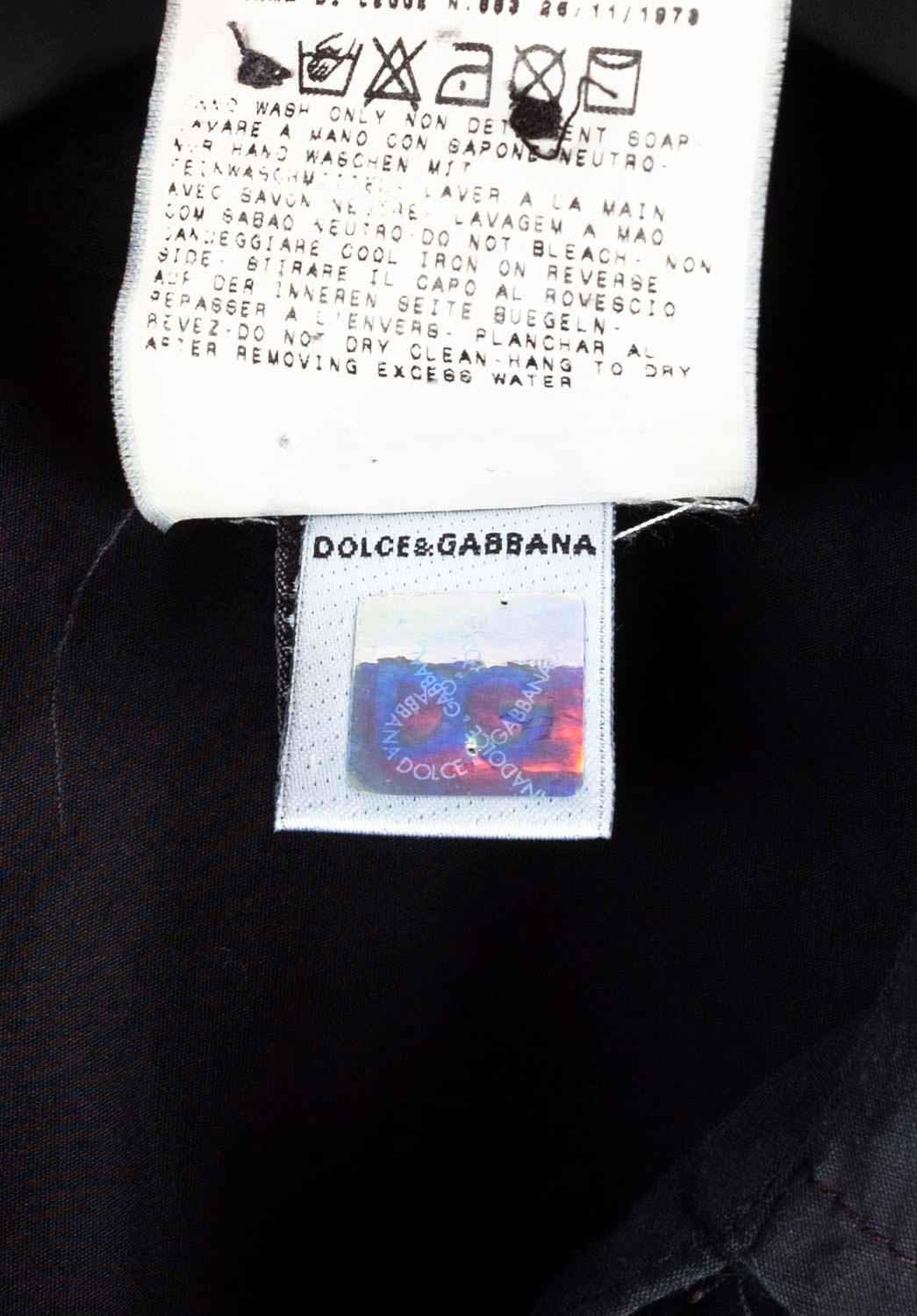 Dolce&Gabbana D&G Herrenhemd Laufsteg Vintage Größe 30/44 (S/M) im Angebot 4