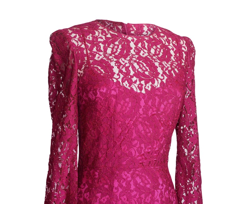 chinese dress ladies One Shoulder Hot Pink Long Sleeve Appliques Sheath Homecoming Dress main image 0