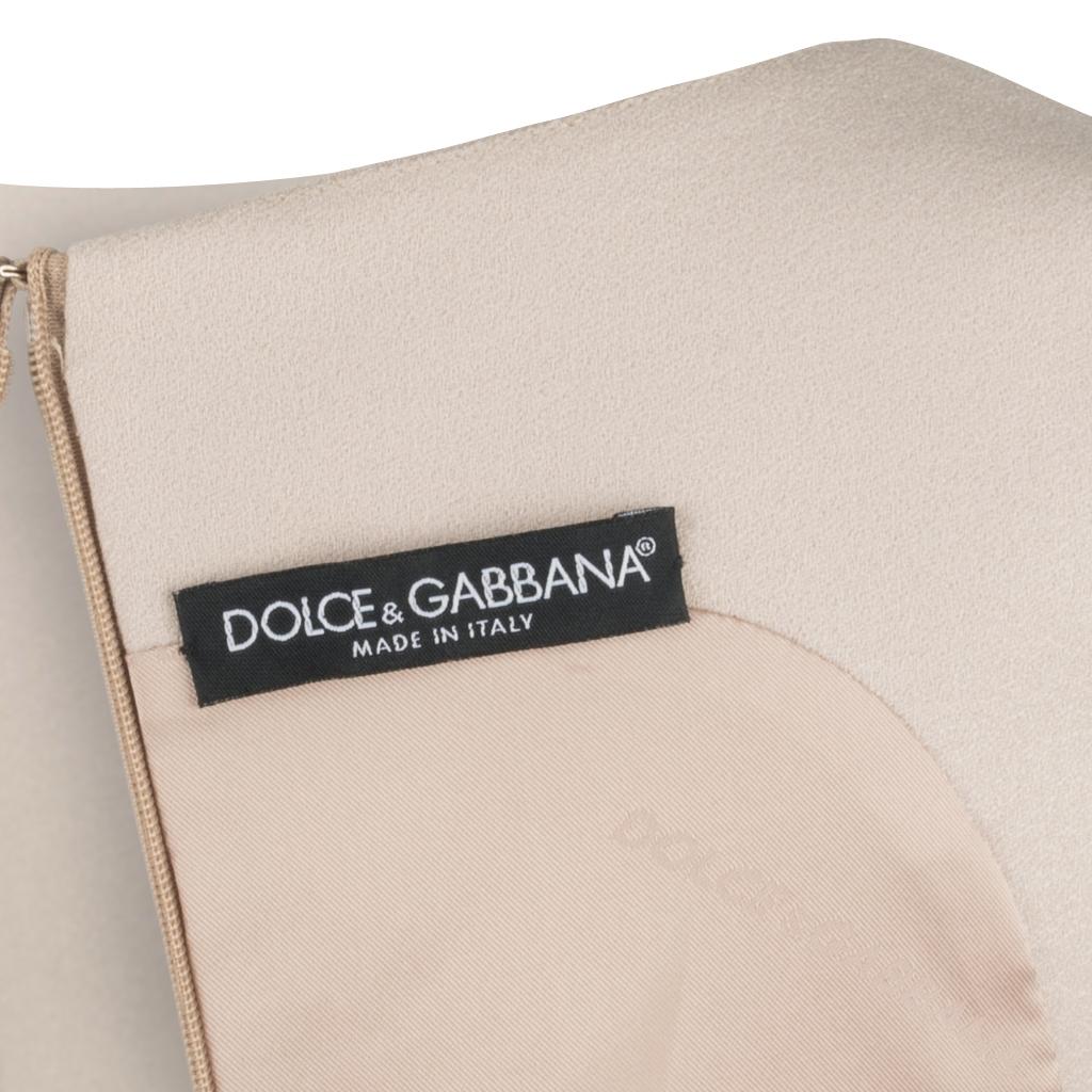 Dolce&Gabbana Dress Signature Sheath Nude Neutral 40 / 6 4