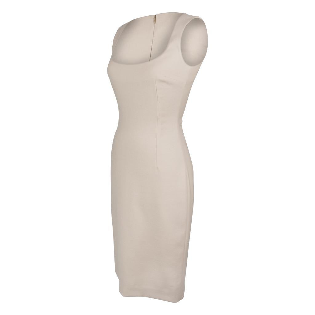 Dolce&Gabbana Dress Signature Sheath Nude Neutral 40 / 6 In Excellent Condition In Miami, FL