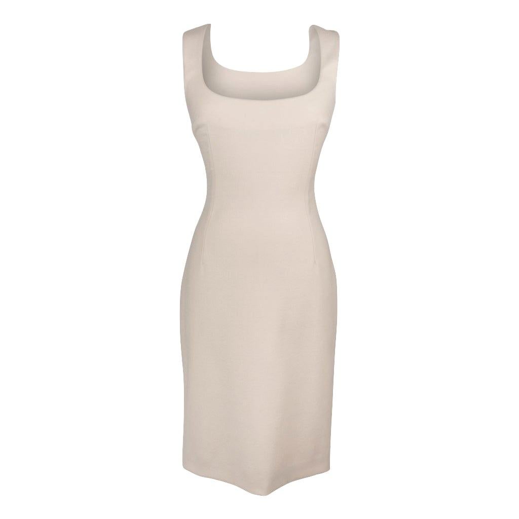 Dolce&Gabbana Dress Signature Sheath Nude Neutral 40 / 6