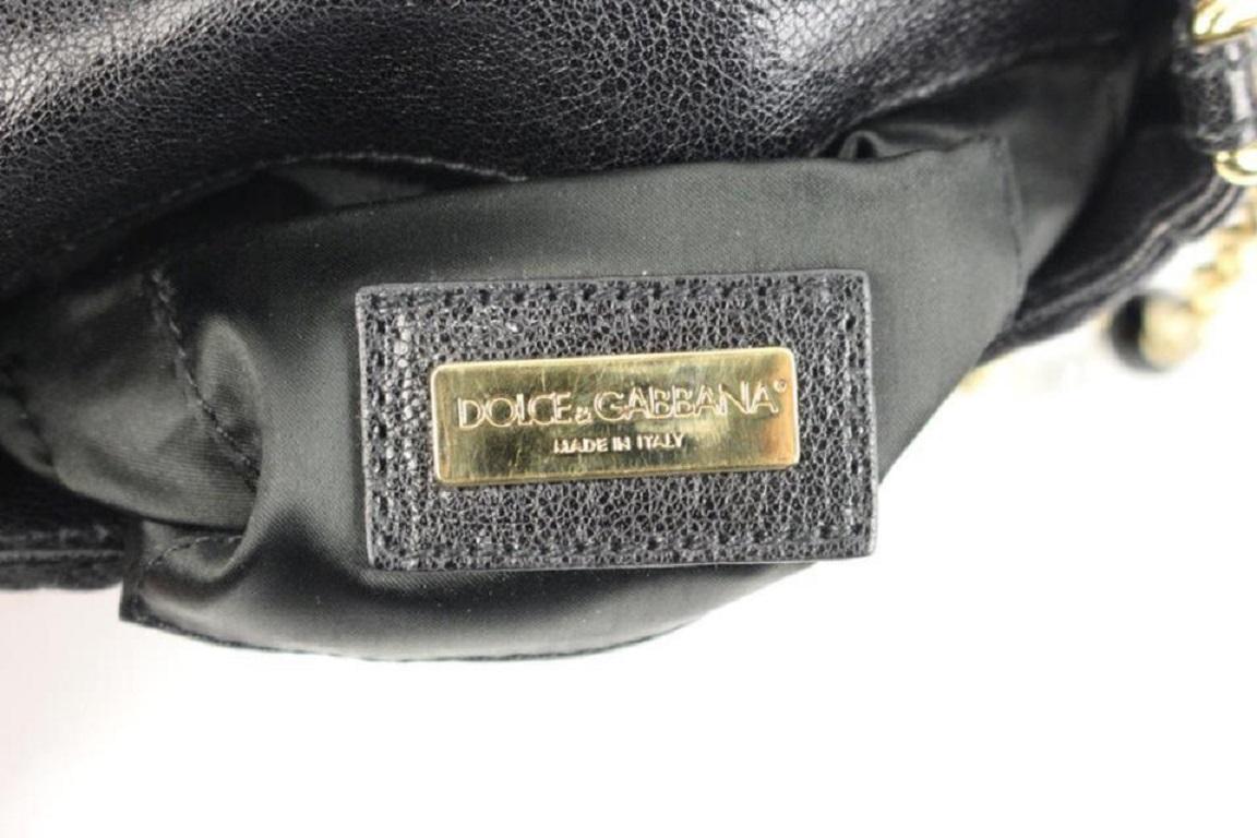 Black Dolce&Gabbana Evening Bag Runway Mini Dgty02 Multicolor Clutch For Sale