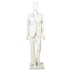 Dolce&Gabbana F/W 2004 White Cotton Set Blazer and Pants