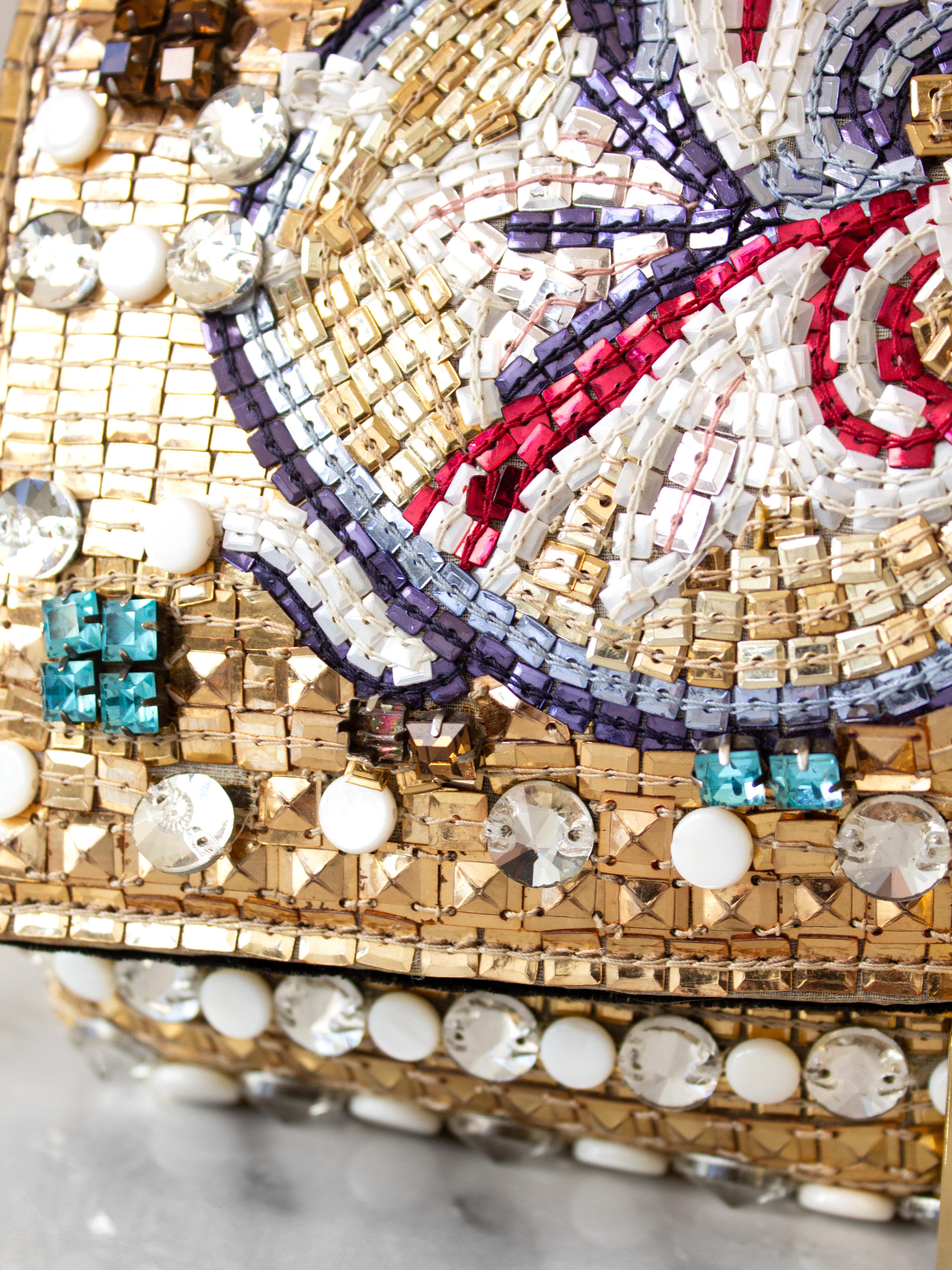 Dolce&Gabbana Fall/Winter 2013 Byzantine Mosaic Embellished Gold Multicolor Bag 6