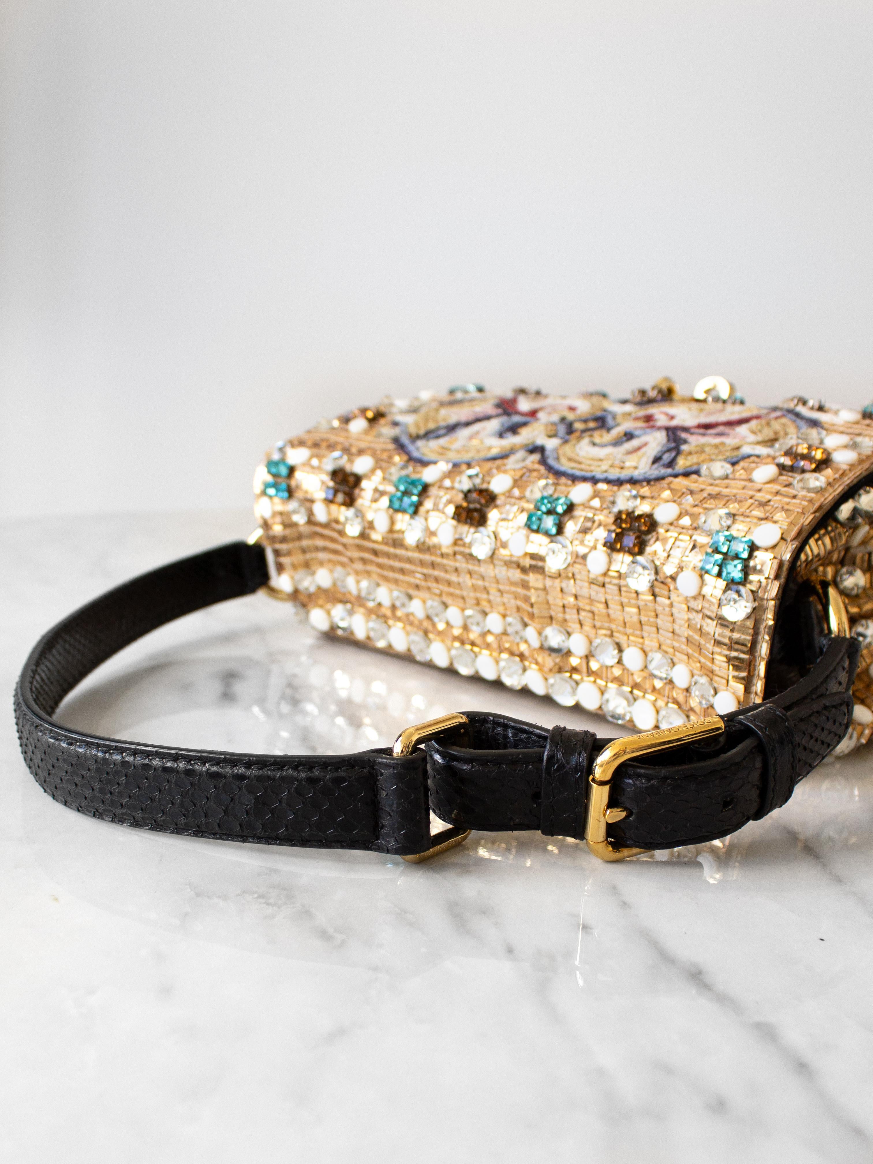 Dolce&Gabbana Fall/Winter 2013 Byzantine Mosaic Embellished Gold Multicolor Bag 10