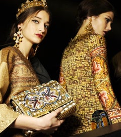 Dolce&Gabbana Fall/Winter 2013 Byzantine Mosaic Embellished Gold Multicolor Bag
