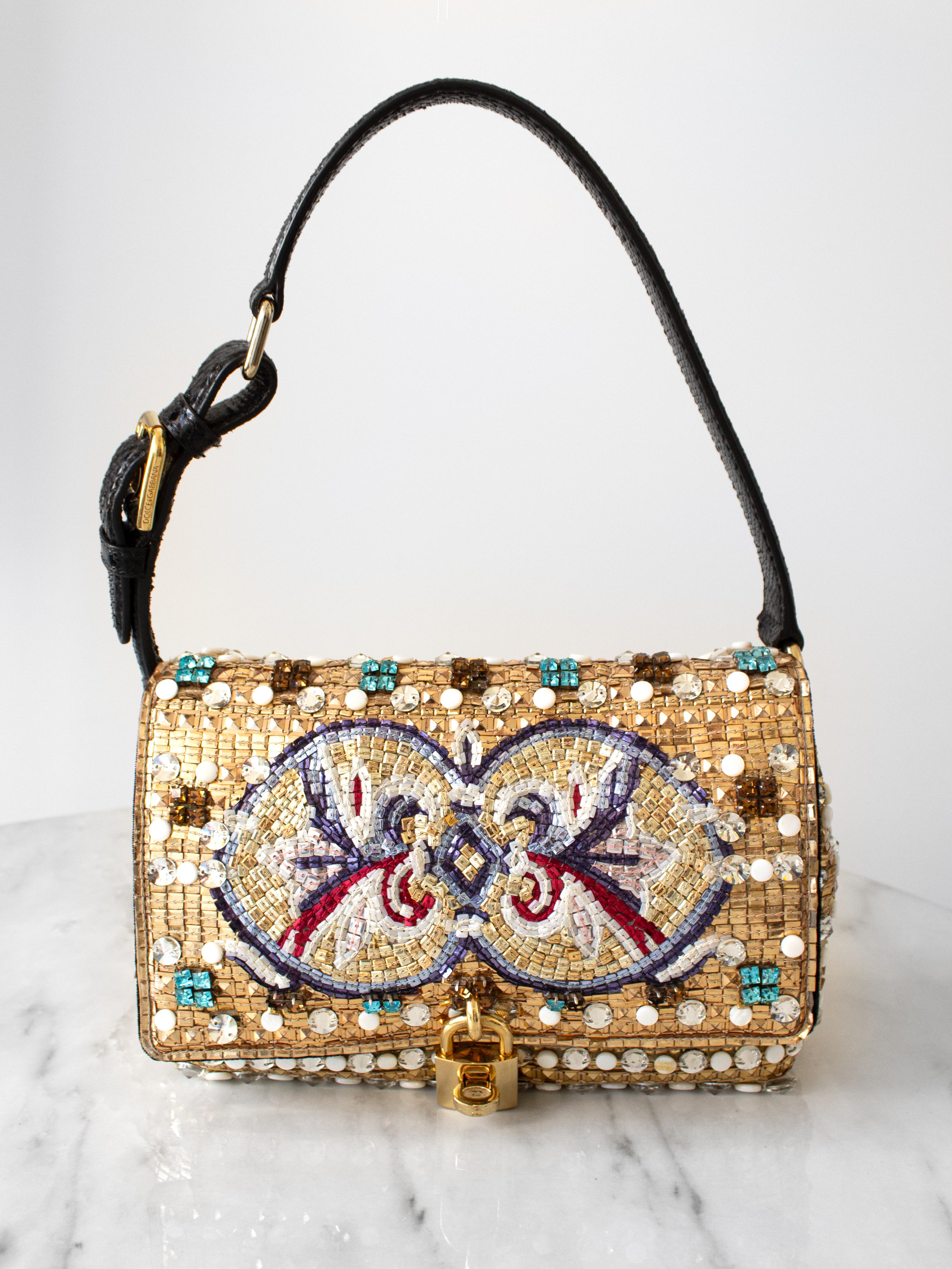 Dolce&Gabbana Fall/Winter 2013 Byzantine Mosaic Embellished Gold Multicolor Bag 1