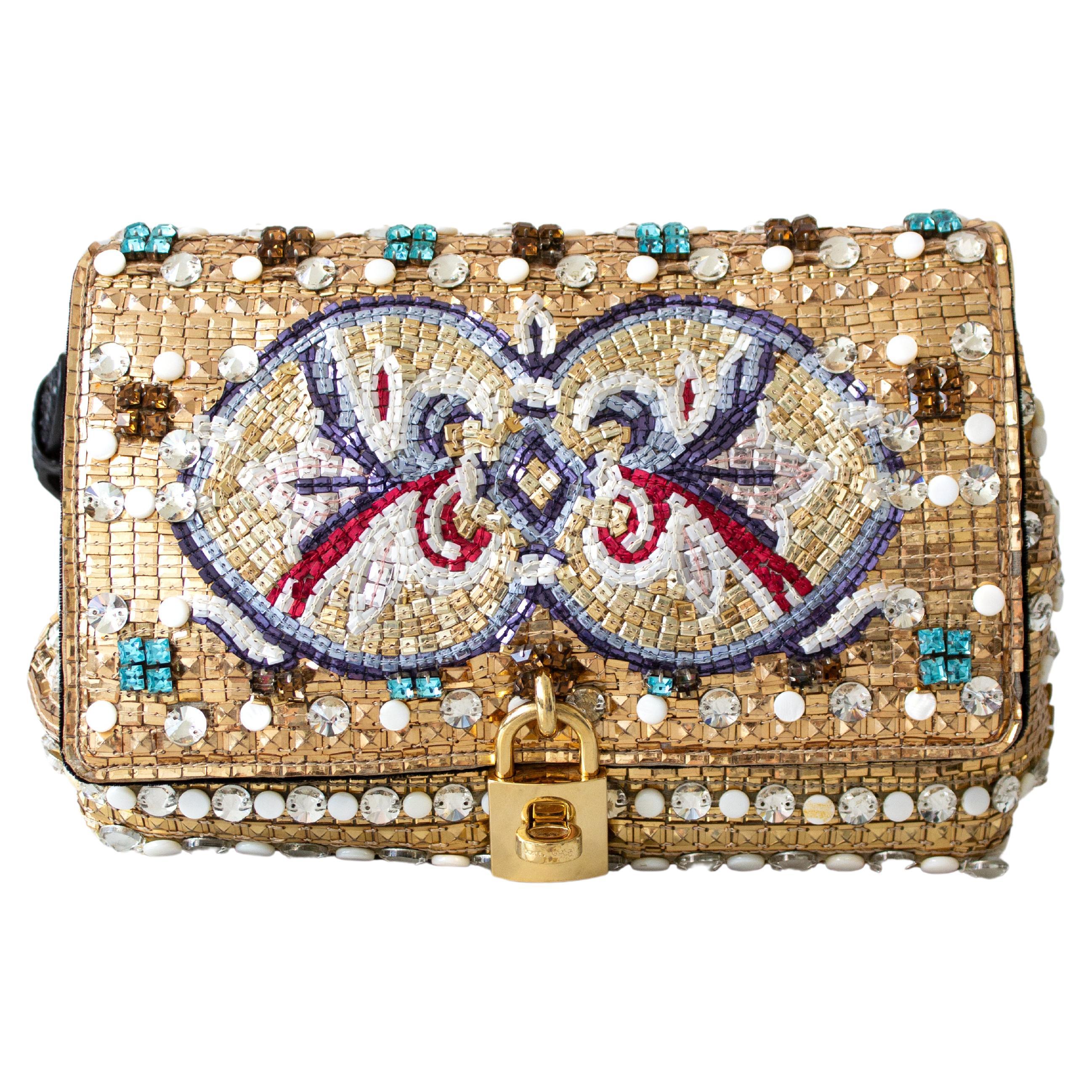 Dolce&Gabbana Fall/Winter 2013 Byzantine Mosaic Embellished Gold Multicolor Bag