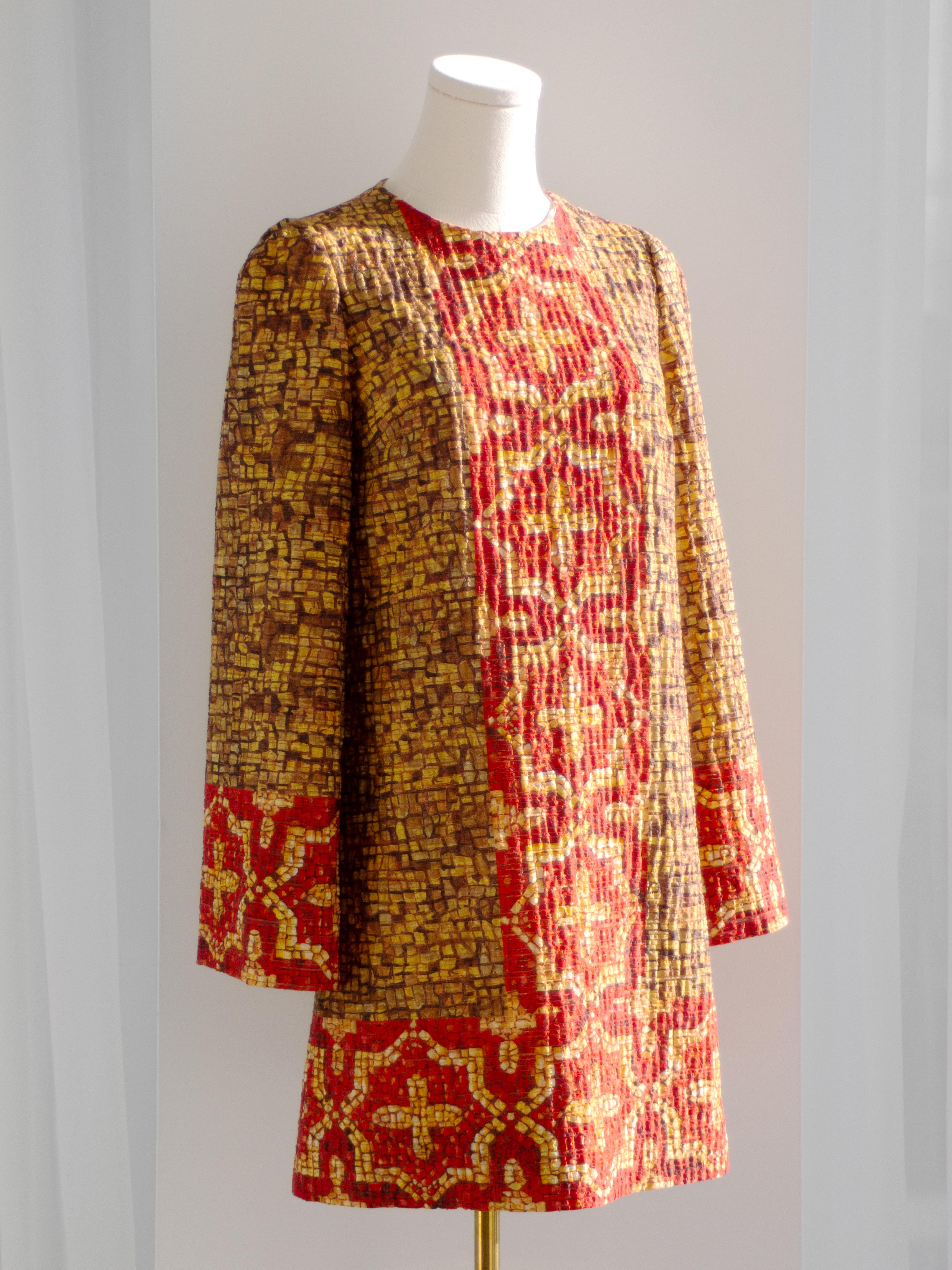 Dolce&Gabbana Fall/Winter 2013 Byzantine Runway Mosaic Gold Red Cross Dress 5