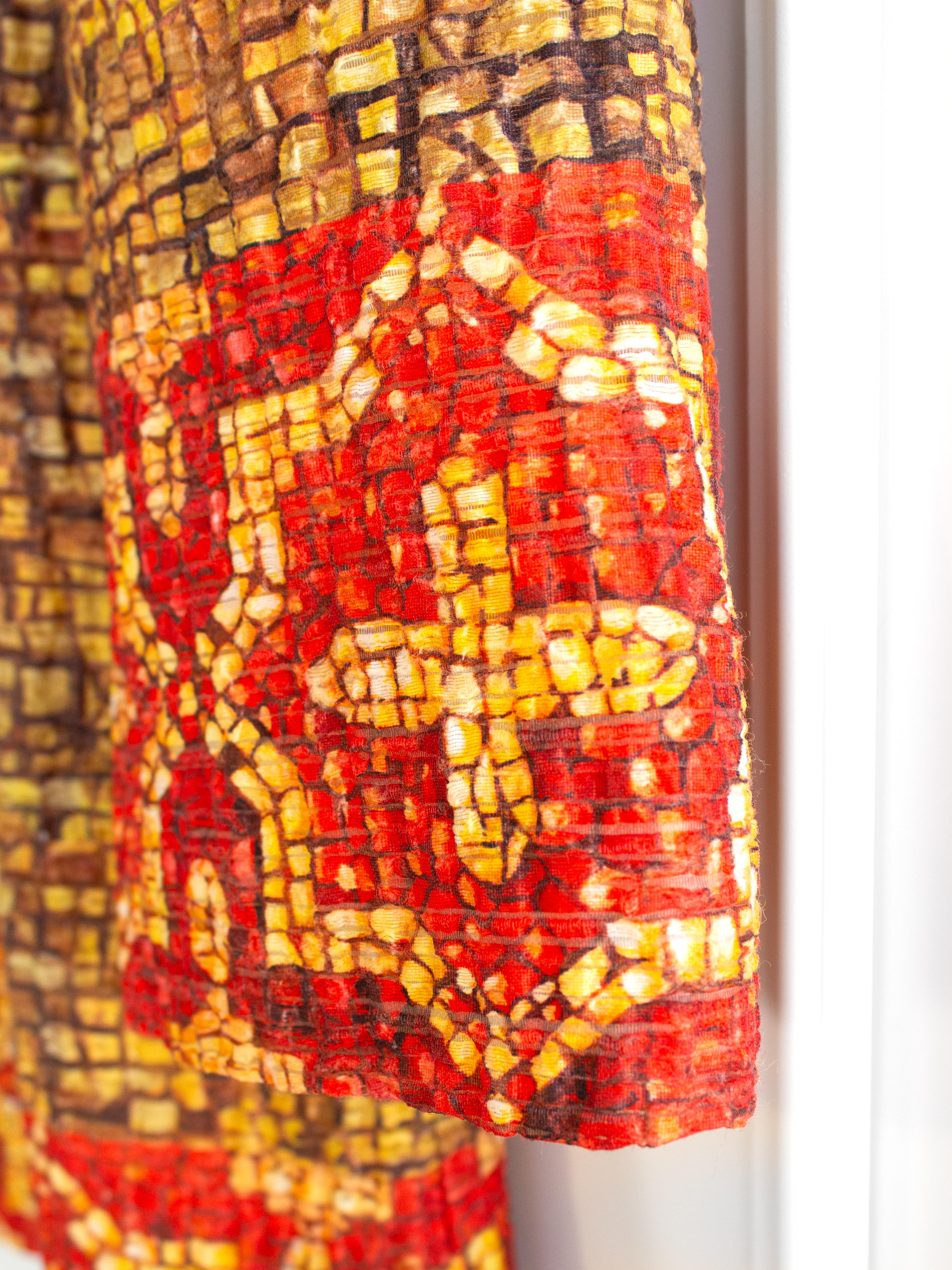 Dolce&Gabbana Fall/Winter 2013 Byzantine Runway Mosaic Gold Red Cross Dress For Sale 7