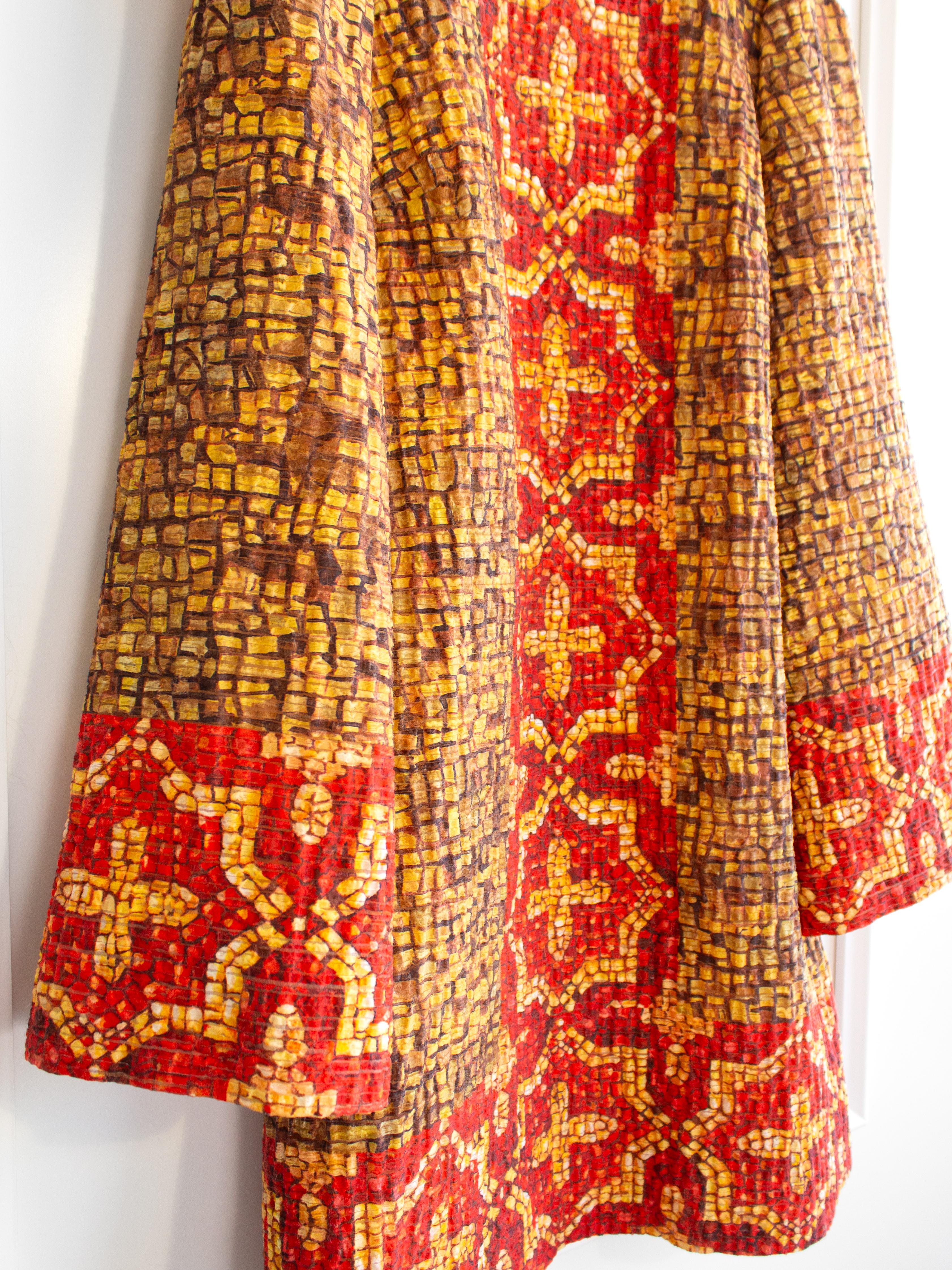 Dolce&Gabbana Fall/Winter 2013 Byzantine Runway Mosaic Gold Red Cross Dress For Sale 8