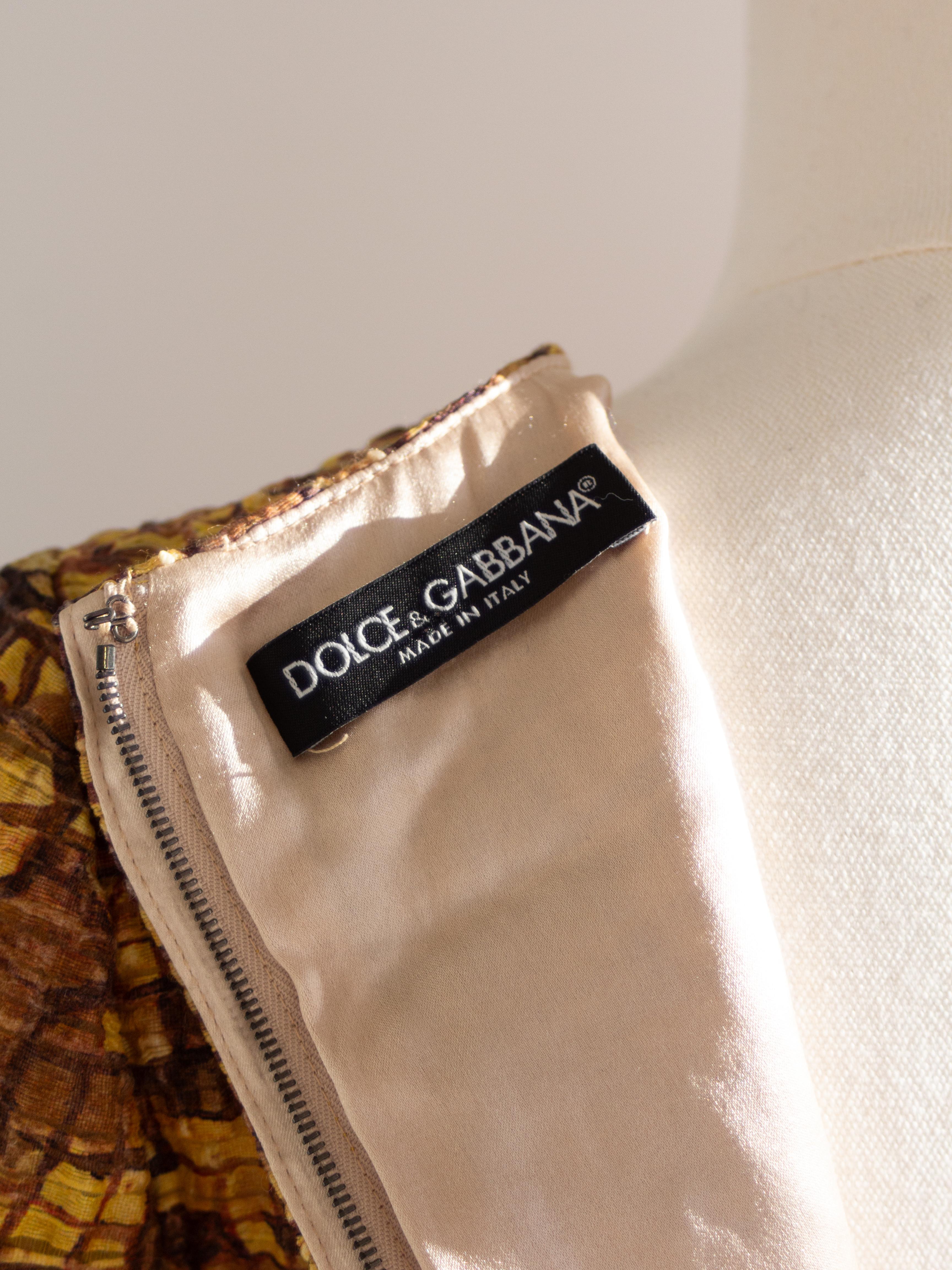 Dolce&Gabbana Fall/Winter 2013 Byzantine Runway Mosaic Gold Red Cross Dress 9